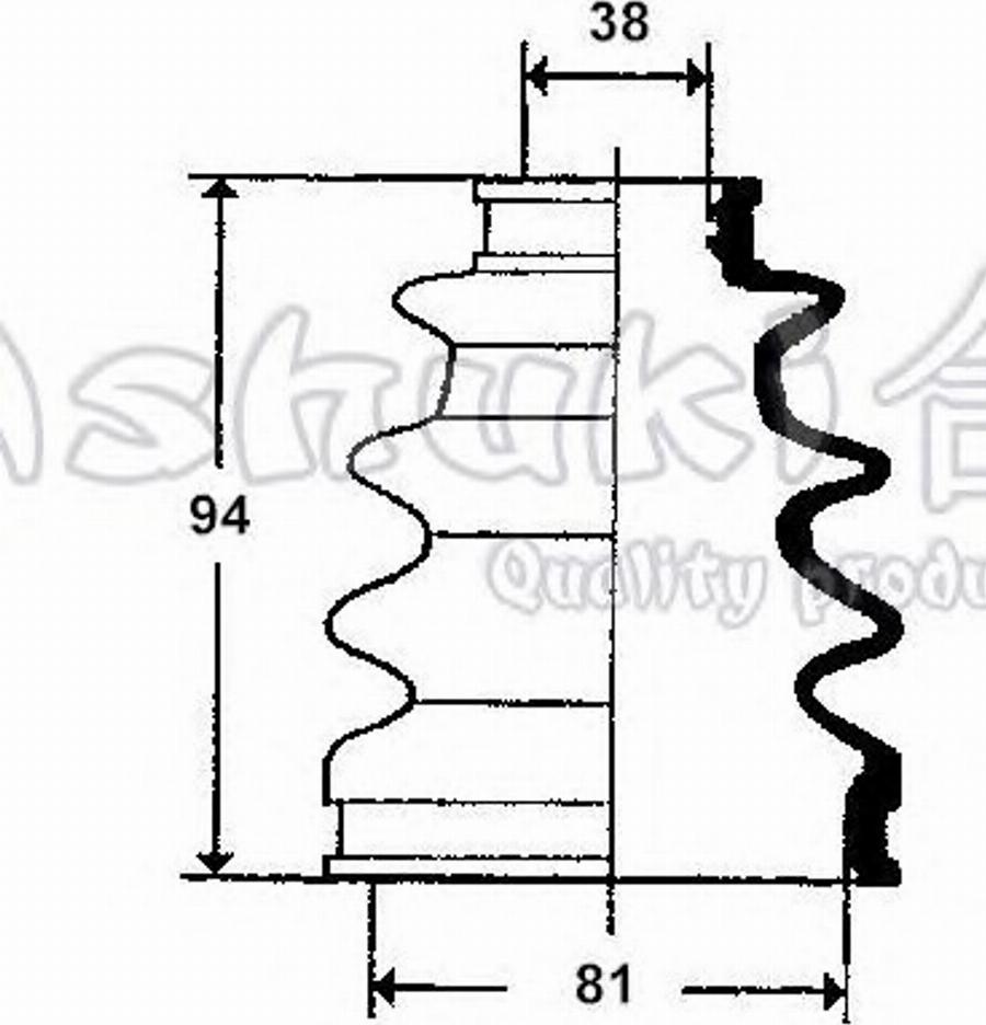 Ashuki 0858-6002 - Faltenbalg, Antriebswelle alexcarstop-ersatzteile.com