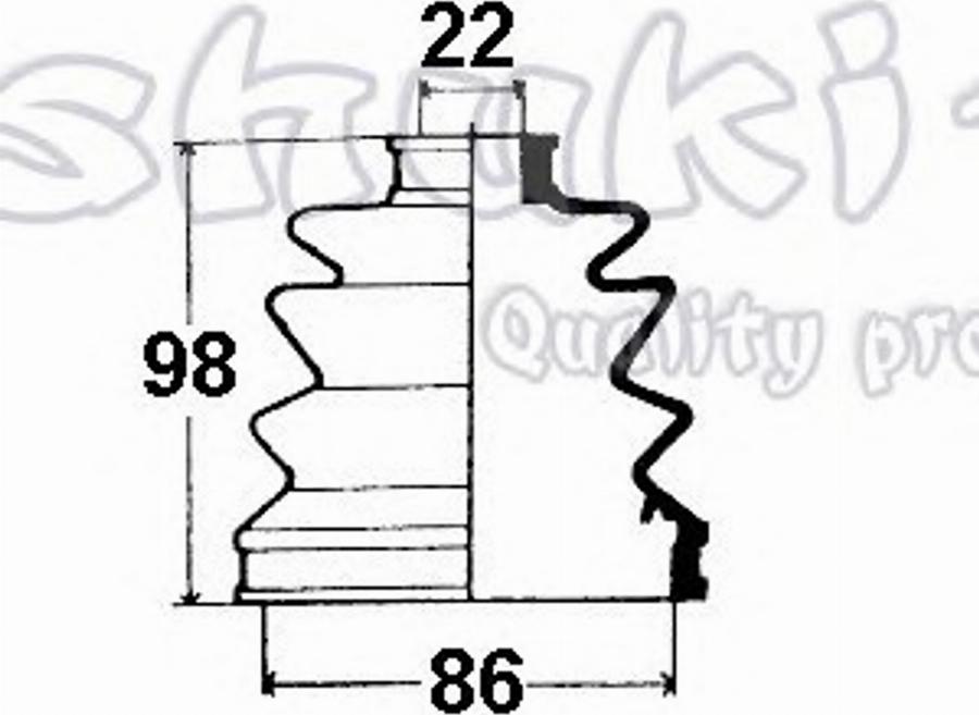 Ashuki 0858-2001 - Faltenbalg, Antriebswelle alexcarstop-ersatzteile.com