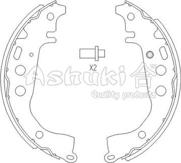 Ashuki 1050-1702 - Bremsbackensatz alexcarstop-ersatzteile.com