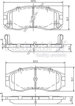 Ashuki C003-01 - Bremsbelagsatz, Scheibenbremse alexcarstop-ersatzteile.com