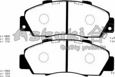 Ashuki H025-42 - Bremsbelagsatz, Scheibenbremse alexcarstop-ersatzteile.com