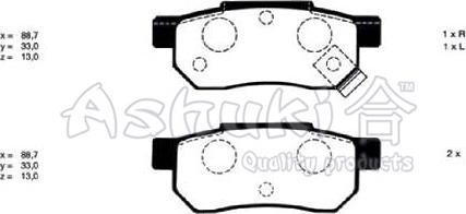 Ashuki H025-09 - Bremsbelagsatz, Scheibenbremse alexcarstop-ersatzteile.com