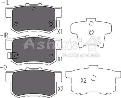 Ashuki H026-20 - Bremsbelagsatz, Scheibenbremse alexcarstop-ersatzteile.com