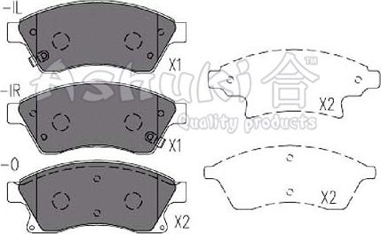 Ashuki J009-50 - Bremsbelagsatz, Scheibenbremse alexcarstop-ersatzteile.com