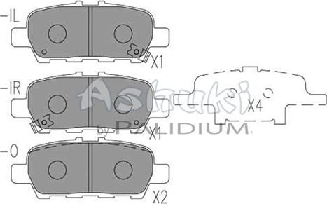 Ashuki N009-96 - Bremsbelagsatz, Scheibenbremse alexcarstop-ersatzteile.com