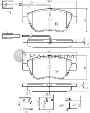 Ashuki P1-1482 - Bremsbelagsatz, Scheibenbremse alexcarstop-ersatzteile.com