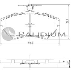 Ashuki P1-1091 - Bremsbelagsatz, Scheibenbremse alexcarstop-ersatzteile.com