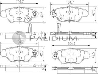 Ashuki P1-1097 - Bremsbelagsatz, Scheibenbremse alexcarstop-ersatzteile.com