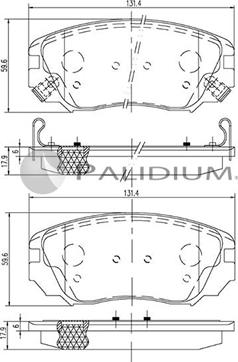 Ashuki P1-1182 - Bremsbelagsatz, Scheibenbremse alexcarstop-ersatzteile.com