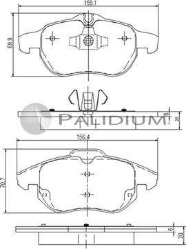 Ashuki P1-1125 - Bremsbelagsatz, Scheibenbremse alexcarstop-ersatzteile.com