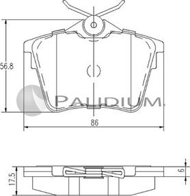 Ashuki P1-1175 - Bremsbelagsatz, Scheibenbremse alexcarstop-ersatzteile.com