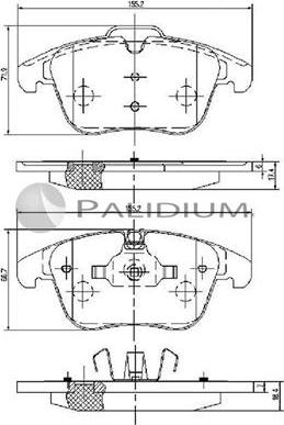 Ashuki P1-1250 - Bremsbelagsatz, Scheibenbremse alexcarstop-ersatzteile.com