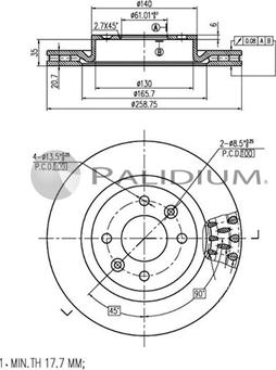 Ashuki P330-009 - Bremsscheibe alexcarstop-ersatzteile.com