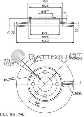 Ashuki P330-072 - Bremsscheibe alexcarstop-ersatzteile.com