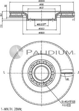 Ashuki P330-165 - Bremsscheibe alexcarstop-ersatzteile.com