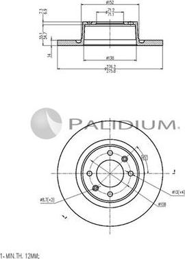 Ashuki P330-124 - Bremsscheibe alexcarstop-ersatzteile.com