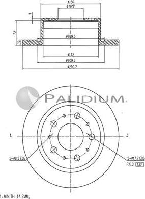 Ashuki P331-041 - Bremsscheibe alexcarstop-ersatzteile.com