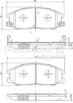 Ashuki SY010-12 - Bremsbelagsatz, Scheibenbremse alexcarstop-ersatzteile.com