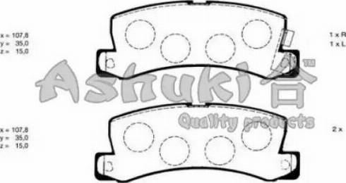 Ashuki T114-25 - Bremsbelagsatz, Scheibenbremse alexcarstop-ersatzteile.com