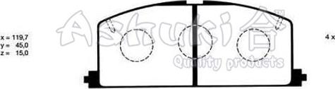 Ashuki T111-01 - Bremsbelagsatz, Scheibenbremse alexcarstop-ersatzteile.com