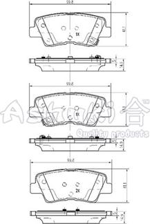 Ashuki Y029-51 - Bremsbelagsatz, Scheibenbremse alexcarstop-ersatzteile.com