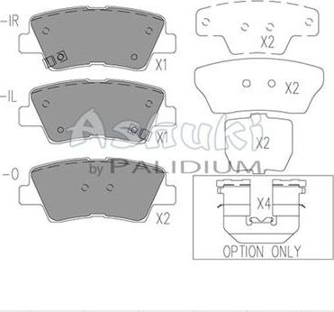 Ashuki Y029-58 - Bremsbelagsatz, Scheibenbremse alexcarstop-ersatzteile.com