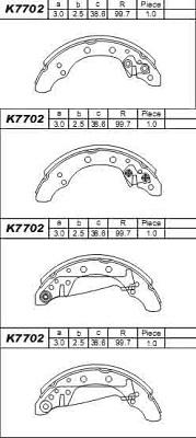 Asimco K7702 - Bremsbackensatz alexcarstop-ersatzteile.com