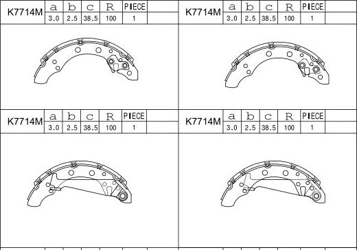 Asimco K7714M - Bremsbackensatz alexcarstop-ersatzteile.com