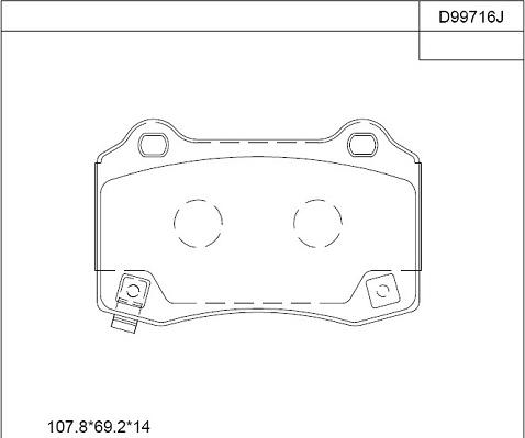 Asimco KD99716 - Bremsbelagsatz, Scheibenbremse alexcarstop-ersatzteile.com