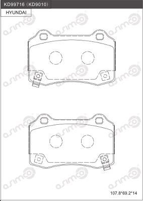 Asimco KD9010 - Bremsbelagsatz, Scheibenbremse alexcarstop-ersatzteile.com