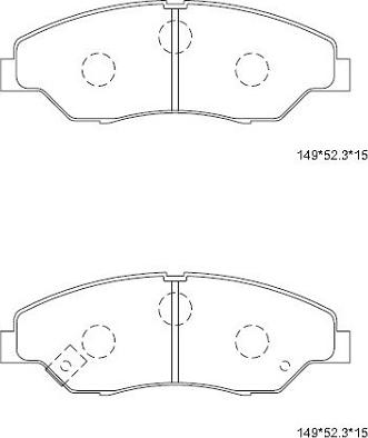 Asimco KD9708 - Bremsbelagsatz, Scheibenbremse alexcarstop-ersatzteile.com