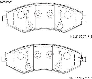 Asimco KD9734F - Bremsbelagsatz, Scheibenbremse alexcarstop-ersatzteile.com