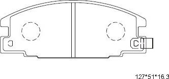 Asimco KD4300 - Bremsbelagsatz, Scheibenbremse alexcarstop-ersatzteile.com