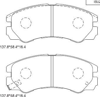 Asimco KD4201 - Bremsbelagsatz, Scheibenbremse alexcarstop-ersatzteile.com