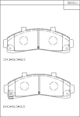 Asimco KD6021 - Bremsbelagsatz, Scheibenbremse alexcarstop-ersatzteile.com