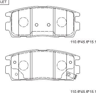 Asimco KD6211 - Bremsbelagsatz, Scheibenbremse alexcarstop-ersatzteile.com