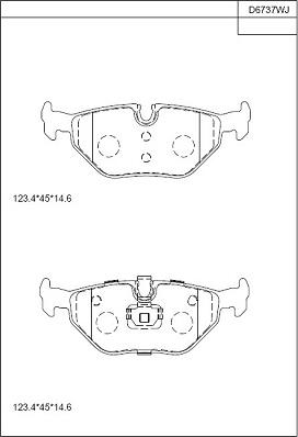 Asimco KD6737W - Bremsbelagsatz, Scheibenbremse alexcarstop-ersatzteile.com