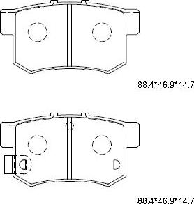 DJ Parts BP1749 - Bremsbelagsatz, Scheibenbremse alexcarstop-ersatzteile.com