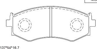 Asimco KD1716 - Bremsbelagsatz, Scheibenbremse alexcarstop-ersatzteile.com