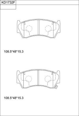 Asimco KD1732F - Bremsbelagsatz, Scheibenbremse alexcarstop-ersatzteile.com