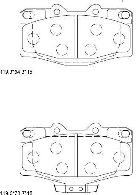 Asimco KD2385 - Bremsbelagsatz, Scheibenbremse alexcarstop-ersatzteile.com