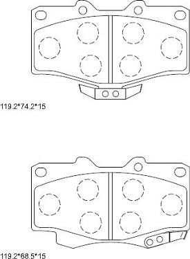 Asimco KD2203 - Bremsbelagsatz, Scheibenbremse alexcarstop-ersatzteile.com