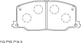 Asimco KD2723 - Bremsbelagsatz, Scheibenbremse alexcarstop-ersatzteile.com