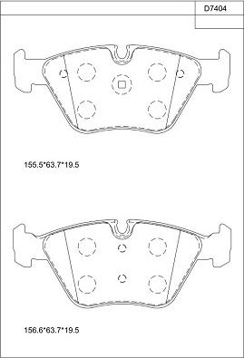 Asimco KD7404 - Bremsbelagsatz, Scheibenbremse alexcarstop-ersatzteile.com