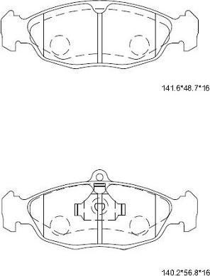 Asimco KD7517 - Bremsbelagsatz, Scheibenbremse alexcarstop-ersatzteile.com