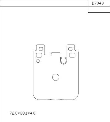 Asimco KD7049 - Bremsbelagsatz, Scheibenbremse alexcarstop-ersatzteile.com