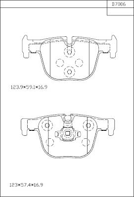 Asimco KD7006 - Bremsbelagsatz, Scheibenbremse alexcarstop-ersatzteile.com