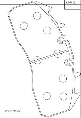 Asimco KD7809 - Bremsbelagsatz, Scheibenbremse alexcarstop-ersatzteile.com