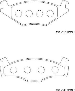 Asimco KD7756 - Bremsbelagsatz, Scheibenbremse alexcarstop-ersatzteile.com