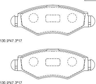 Asimco KD7751F - Bremsbelagsatz, Scheibenbremse alexcarstop-ersatzteile.com